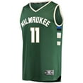thumbnail image 2 of Men's Fanatics Brook Lopez Green Milwaukee Bucks Fast Break Replica Player Jersey - Icon Edition, 2 of 6