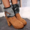 thumbnail image 4 of NECHOLOGY Botas Mujer Adulto Femenino Zapatos Botines para mujer Zapatos Tacones Cremallera Chunky Short Botas altas transpirables para mujer Botas retro para mujer (Brown, 11), 4 of 7