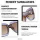 thumbnail image 4 of Gafas de Sol FEISEDY Retro Cuadradas Sobredimensionadas para Mujeres B2276, 4 of 8