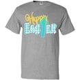 thumbnail image 3 of Inktastic Happy Easter with Cross in Teal Plaid T-Shirt, 3 of 5