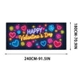 thumbnail image 2 of Valentine's Day Garage Door Cloth Flag – Romantic Heart Background Hanging Banner, Garage Runner Decor for Party and Holiday Outdoor Decorative Flag, 2 of 3