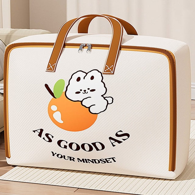 Bolsa de almacenamiento de alta resistencia | Organizador de ropa acolchada de gran tamaño | Asas de transporte reforzadas | Cremallera doble gruesa | Bolsa de tela plegable impermeable | Mudanza de