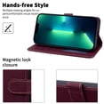thumbnail image 3 of for Samsung Galaxy S21 FE Case Wallet, with Card Holder, Luxury PU Leather, Wristband Lanyard Magnetic Case Cover for Women and Men for Galaxy S21 FE Flip Folio Credit Cover - Winered, 3 of 11