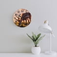 thumbnail image 4 of Wall Clock for Home Decoration, Natural Sika Deer Interesting Patterns Retro Mute Non-Ticking Classic Wall Clock Battery Powered Suitable for Home, Living Room, Kitchen, Office Decorations, 4 of 6