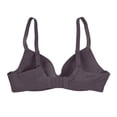 thumbnail image 6 of Gymayou Women Low Cut Underwire Push Up Bra Half Cup Comfort Lingerie Adjustable Thin Strap Deep V Gathering Support Bra Dark Gray 75C, 6 of 9