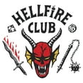 thumbnail image 2 of Netflix Men's Stranger Things Welcome to the Hellfire Club Pull Over Hoodie White 2X Large, 2 of 4