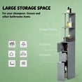 thumbnail image 5 of S-HOME Vertical Design Storage Narrow Wood Bathroom Cabinet with Two Drawers and Open Shelves for Organized Space Saving Storage, Grey, 5 of 6