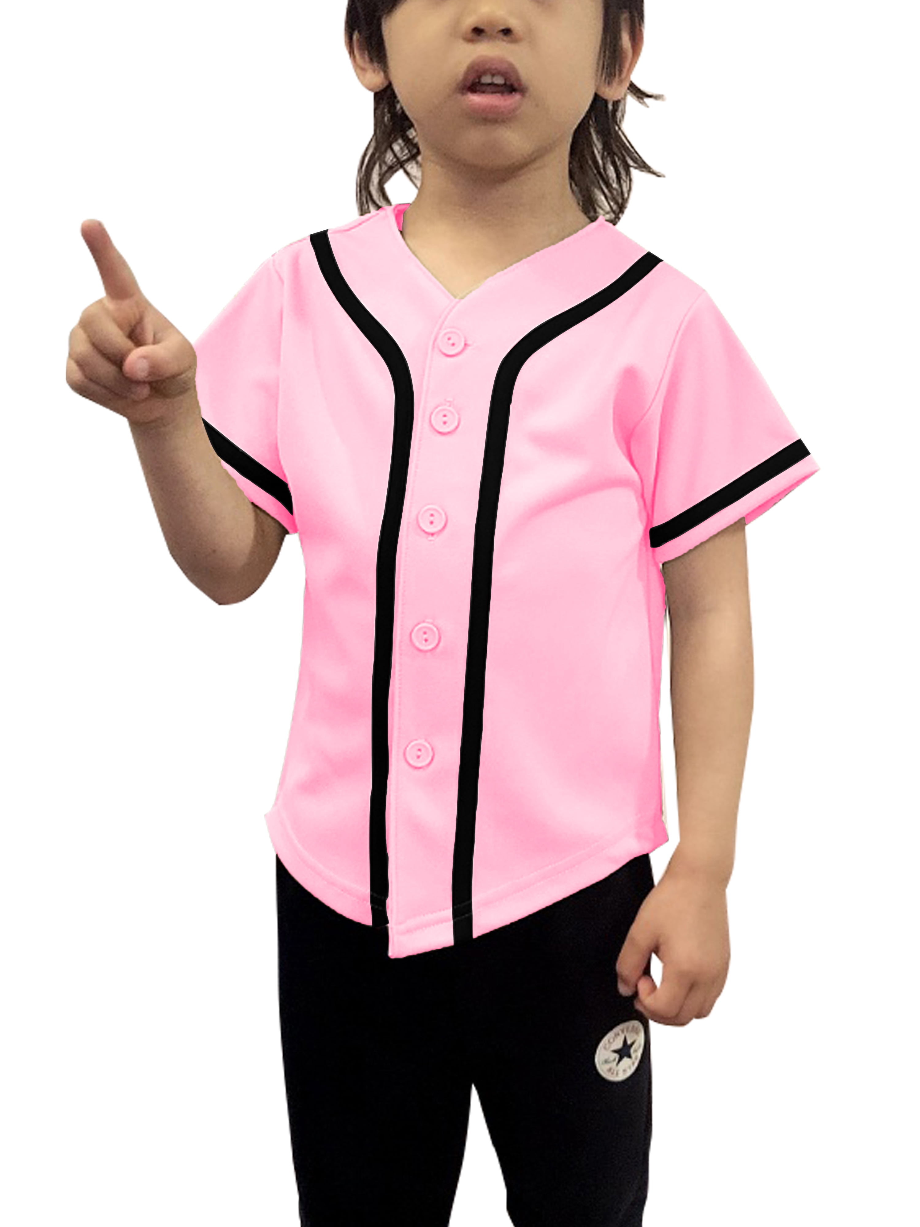 Lappel Kids Baseball & Softball Button Down Jersey for Children Sports