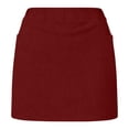 thumbnail image 5 of Ymauqau Skorts for Women High Waisted Ribbed Knit Athletic Casual Tennis Skirts with Shorts Pockets Mini Workout Skorts, 5 of 5