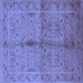 thumbnail image 1 of Ahgly Company Indoor Square Oriental Blue Industrial Area Rugs, 6' Square, 1 of 4
