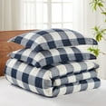 thumbnail image 5 of Levtex Home - Camden Duvet Cover Set - Full/Queen Duvet Cover (90 x 94 in.) + Two Standard Pillowcases (26 x 20 in. ) - Buffalo Check in Navy and Cream - Reversible Pattern - Cotton, 5 of 5