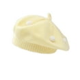 thumbnail image 2 of Aueoeo Toddler Knitted Hat Little Girls Boys Beret Hat Fall Winter Warm Beanie Cap Solid Color Toddler Hat Baby Soft Berets, 2 of 3