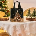 thumbnail image 6 of 1Pack Christmas Gift Bags, Cebalnir Black Medium Reusable Christmas Tote Bags with Handles, Bags Non Woven Gift Bags Bulk for Christmas Holiday Party Favors, 4.3x8.7x9Inch, 6 of 6