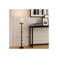 thumbnail image 2 of Tall Decorative Metal Floor Candle Holder for Living Room Decor - Modern Pillar Candle Stand for Entryway Display - Elegant Candle Stick for Home or Event Centerpieces for Console Tables - 36", Black, 2 of 12