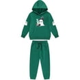 thumbnail image 6 of Auroural Toddler Girls Clothes 3T Winter Long Sleeved Set For Boys And Girls Hoodie Set For Children Hooded Sweatshirt Set For Children Two-piece Sweatshirt Sets Army Green 3 Years, 6 of 6