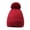 Red, variant on Winter Knitting Thickened Warm Knitted Hat Female Face Show Small Ear Protector Cold Casual Pullover Hats Black One Size