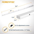 thumbnail image 4 of POWERTEC 4PK 24" Miter Bar for any Standard 3/4" x 3/8" Miter Slot, Crosscut Sled for Table Saw, Router Table, Band Saw, 71519-P4, 4 of 7