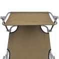 thumbnail image 6 of Suitable for Outdoor,Lawn,Courtyard,Beach,Sunbathing,Folding Sun Lounger with Taupe Aluminium, 6 of 7