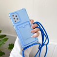 thumbnail image 1 of Funda tipo billetera a prueba de golpes para Samsung Galaxy, cubierta transparente con cordón, S23, S22, S21, Ultra, S20 FE, Note 10, 20 Plus, A12, A13, A32, A52, A72 Fivean unisex, 1 of 2