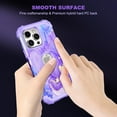 thumbnail image 4 of Casetego for iPhone 15 Pro Case,Three Layer Heavy Duty Sturdy Shockproof Full Body Rugged Protective Phone Cover Case for Women Girls,Purple Marble, 4 of 8