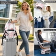 thumbnail image 6 of JIALIOU 14" Laptop Backpack Waterproof Airline Approved Stylish Casual Daypack for Travel Business College Work, Pink Cow and Strawberry, 6 of 8