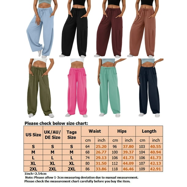 Bellella Women Capri Pants High Waisted Cargo Pant Solid Color Cropped  Trousers Lounge Drawstring Elastic Waist Bottoms Loungewear Grey Blue 3XL 