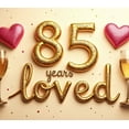 thumbnail image 2 of LUUFILx 85th Anniversary Celebration Backdrop Banner Party Supplies Background Sparkling Decoration Photography Props Loved Years Festive Golden Banners, 2 of 8