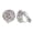 Silver Colorful Crystal Clip On Earrings, variant on Clip on Earrings for Women Platinum Plated Hemispherical Earrings with Round CZ Crystal Clip Earring Non Pierced Ears Trendy Jewelry