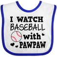 thumbnail image 3 of Inktastic I Watch Baseball with My Pawpaw Boys Baby Bib, 3 of 4