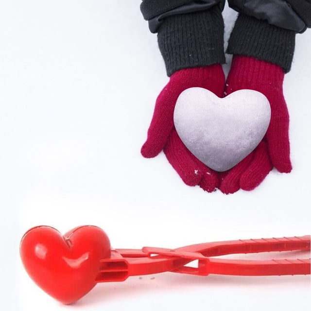 Fabricante de bolas de nieve en forma de corazón, juguetes, corazón de amor, fabricante de bolas de nieve, Clip, fabricante de ladrillos de nieve, molde de arena para peleas de bolas de nieve