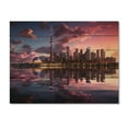 thumbnail image 3 of Designart "violet Toronto By Night" City Toronto Print on Natural Pine Wood, 3 of 5