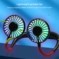 thumbnail image 2 of Ventilador dual deportivo portátil FLhrweasw 1200 MAh USB Manos libres Lazy Neck Band Iluminación LED Nuevo, 2 of 9