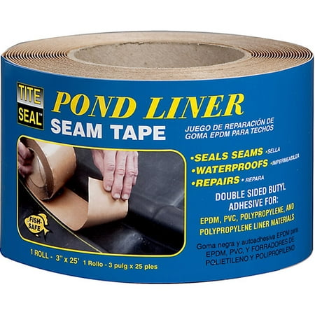 Tite Seal PLST325 3 in X 25' Self Adhesive Double Sided Butyl Pond (Best Way To Seal A Pond)
