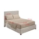 thumbnail image 2 of Juego de ropa de cama para el hogar Sábana de cama Funda de colchón Funda de almohada Juego de ropa de cama de poliéster de color sólido, Beige, Completo, 4pcs / set Eigraketly HA6267-21B, 2 of 7