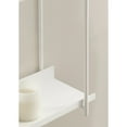 thumbnail image 4 of Kate and Laurel Dominic Modern Metal Bathroom Shelf, 20 x 7 x 30, White, Contemporary Sleek 3-Tier Floating Shelves for Wall Decor, Display, and Over Toilet Storage, 4 of 10