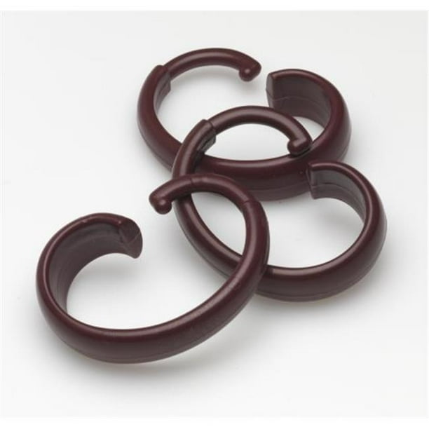Hang Ease "C" Type Plastic Shower Curtain Hooks in Burgundy Walmart