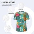 thumbnail image 5 of Rocae Pineapple for Breathable Men's Baseball T-Shirt Fashionable Casual Baseball Jersey, Moisture-wicking Sportswear Small, 5 of 9
