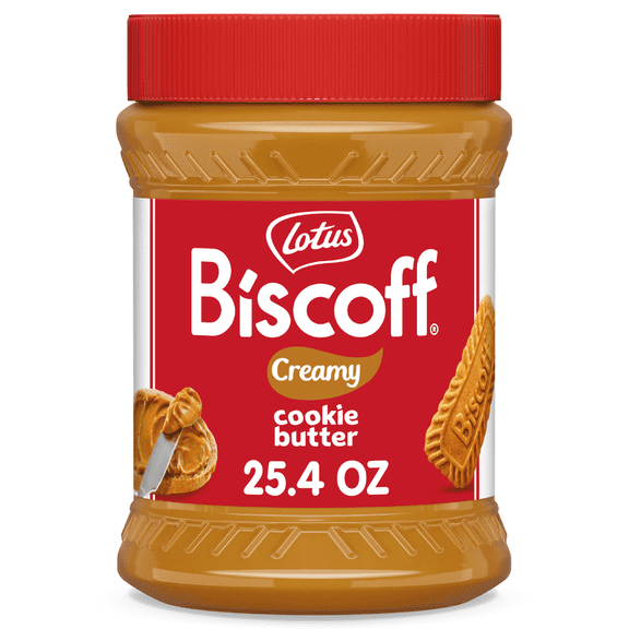 Lotus Biscoff Creamy Cookie Butter, Nut-Free Spread, 25.4oz, Value Size