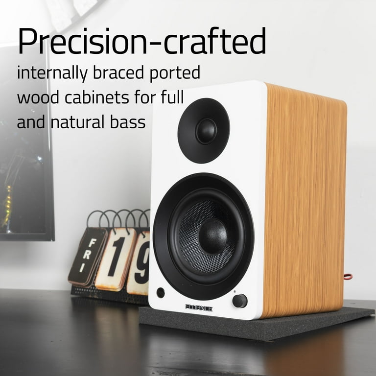 Fluance Ai41 Powered 2-Way Stereo Bookshelf Speakers with