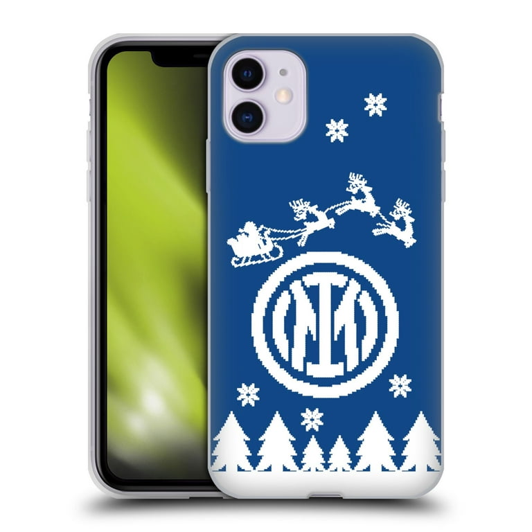 Head Case Designs Officially Licensed Inter Milan Christmas Jumper Santa  Sleigh Soft Gel Case Compatible with Apple iPhone 11 