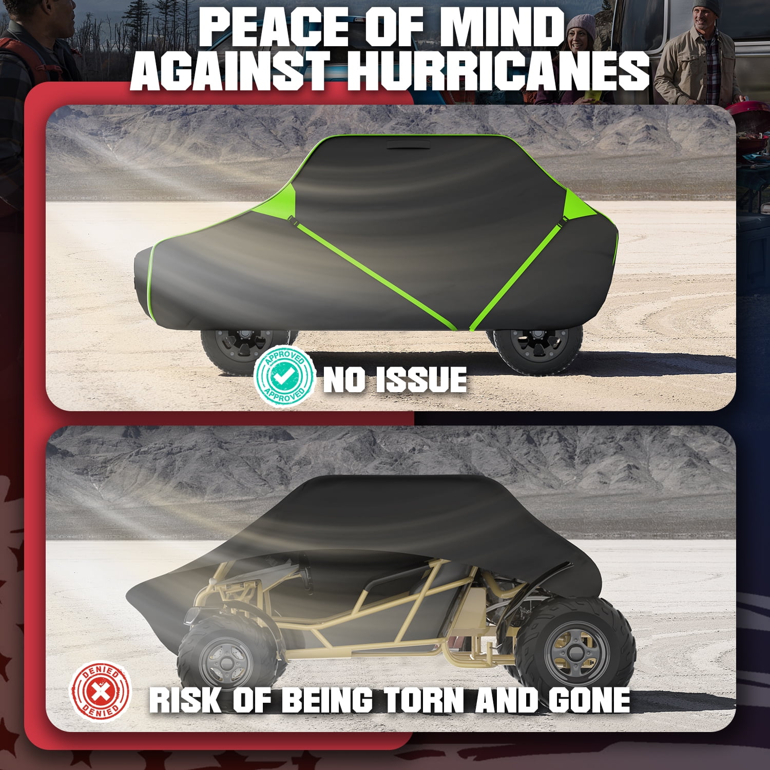 InTimesAuto 125 Inch UTV Cover for Polaris Ranger RZR, Can-Am Defender Maverick Commander, Yamaha Wolverine, Kawasaki Mule, Honda Pioneer, Black 600D Side by Side Cover Protection for 2-3 Seater UTV