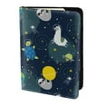thumbnail image 2 of Pofeuu Space and Animals Print Travel Document Organizer Passport Holder Men Women for Family (6.5 in x 4.5 in),Wallet Holder Credit Card Clutch Bag Case, 2 of 5