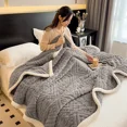 thumbnail image 4 of New European Style Carved Velvet Warm Blanket for Bed Soft Fluffy Sofa Cover Blankets Super Warmth Autumn Winter Throw Blanket, 4 of 9