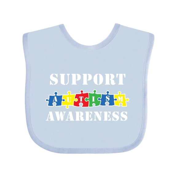Inktastic Support Autism Awareness Boys or Girls Baby Bib