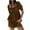 Brown, variant on CHGBMOK Women Summer Linen 2-Piece Set Outfits Square Neck Short Puff Sleeve Tops and Shorts (Brown,M)