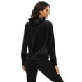 thumbnail image 4 of DODOING Women's Casual Hoodie Sweatshirt Pullover Velvet Jacket with Pockets Velvet Sweatshirt Jogging Suits, 4 of 7