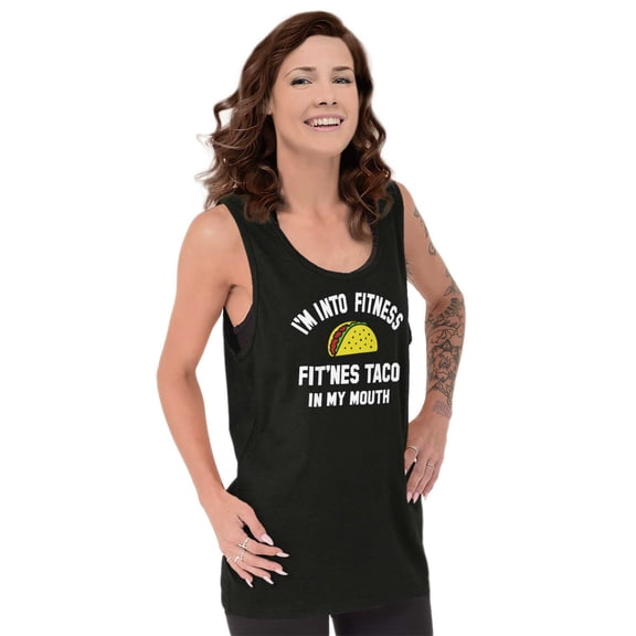 Im into Fitness Taco In My Mouth Gym Tank Top T Shirts Men Women Brisco Brands S
