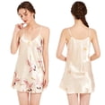 thumbnail image 6 of LYMAYTER Women's Satin Nightgowns Adjustable Spaghetti Strap Negligees V Neck Slip Dress Lingerie S-2XL, 6 of 8