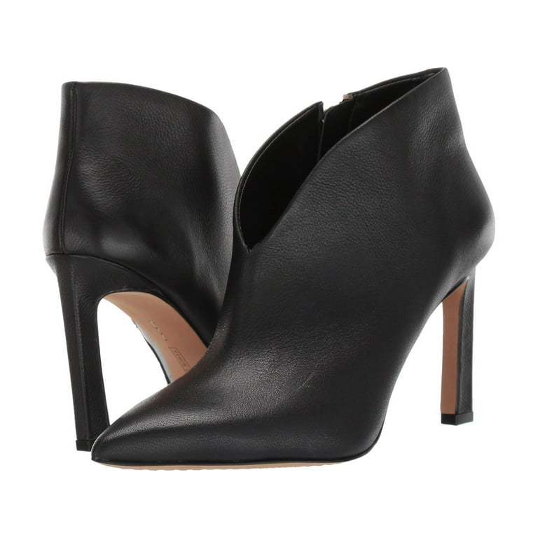 VINCE CAMUTO Sestrind Pointed Toe Black Leather High Heel Dress