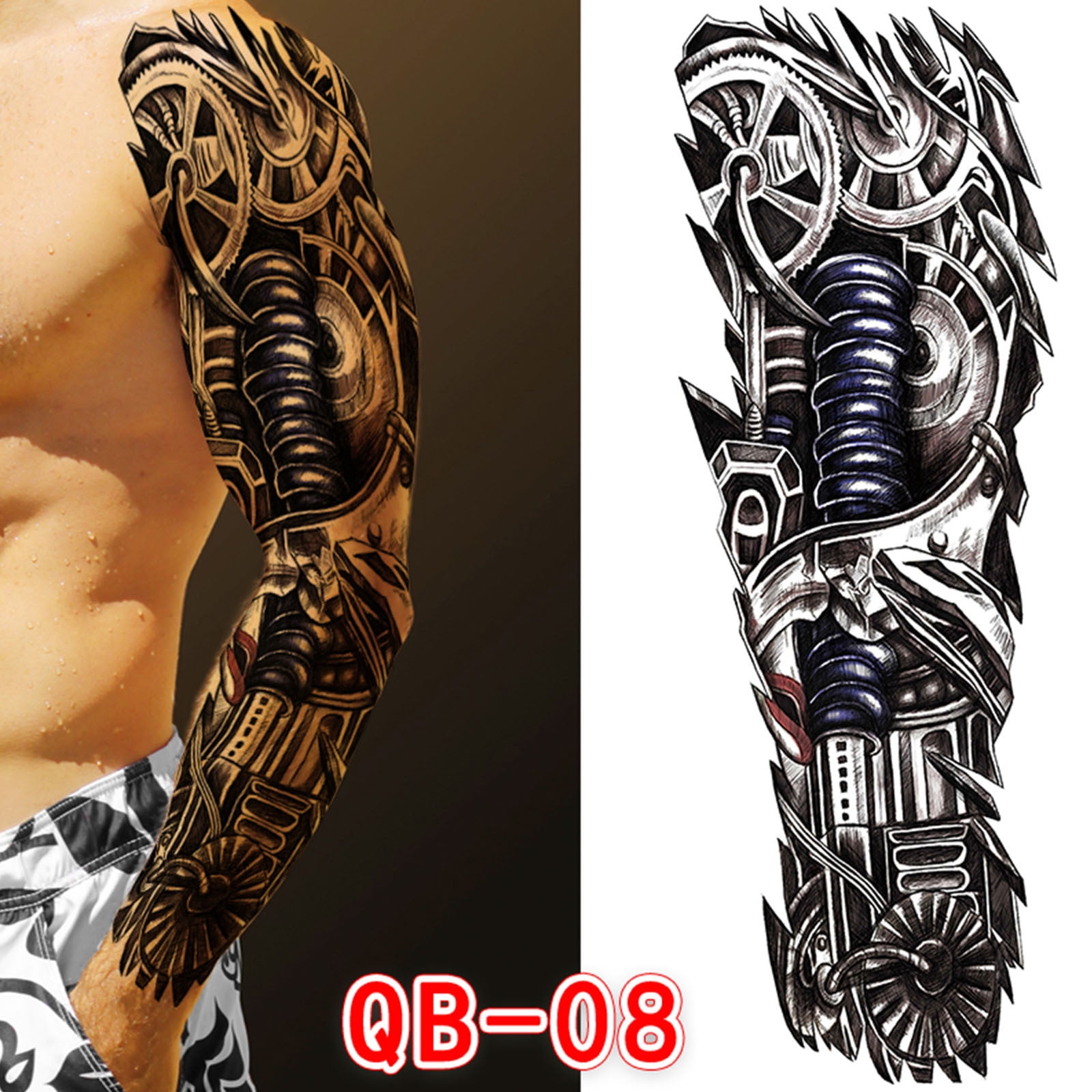 Tattoo Paste Men Arm Tattoo Temporary Tattoos Sticker Fake Tatoo Hot 3D Art  Waterproof 